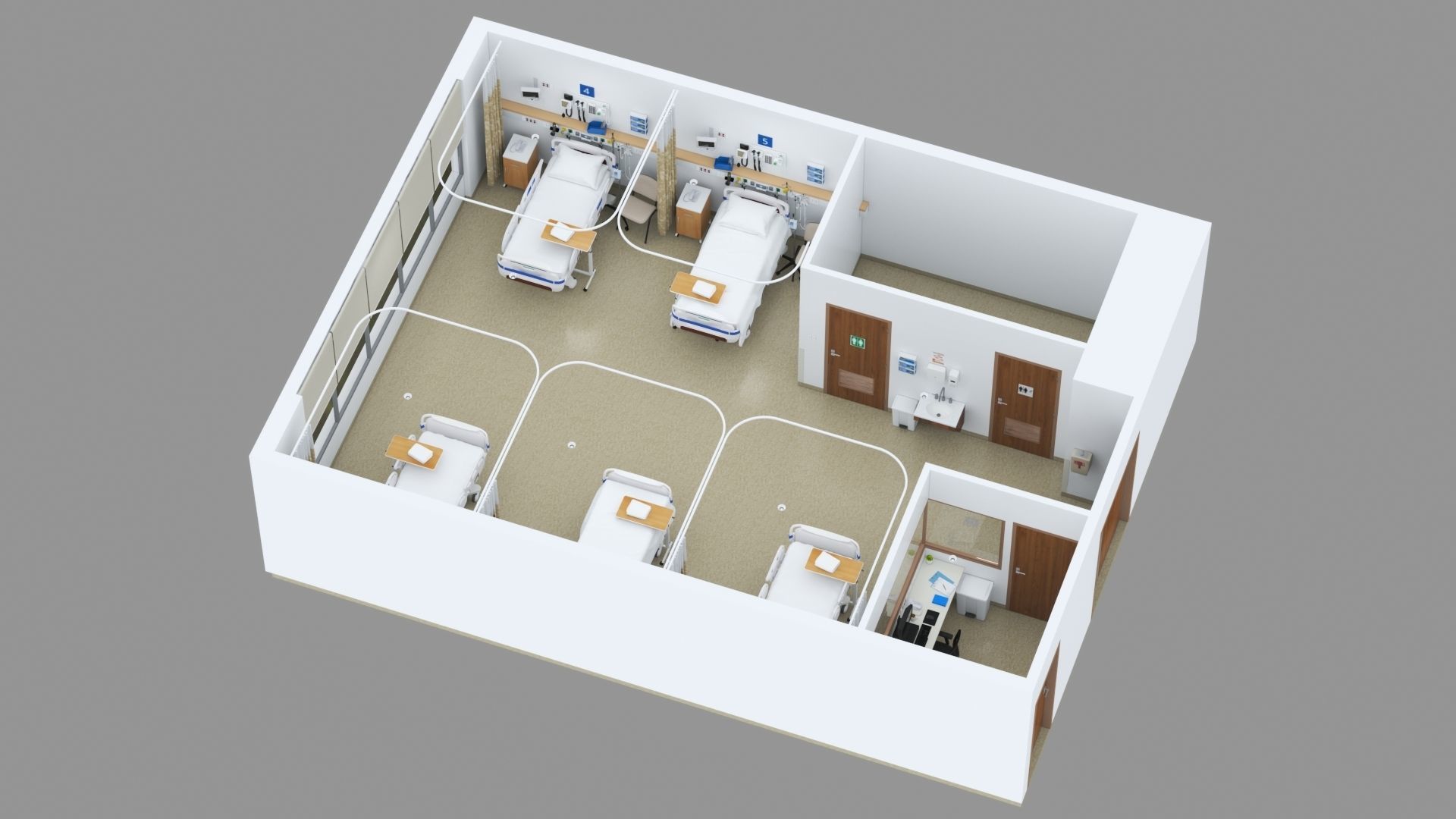 Hospital High Dependency Unit 3D model_13