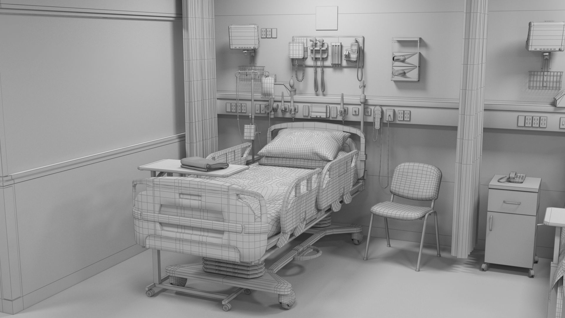 Hospital High Dependency Unit 3D model_17