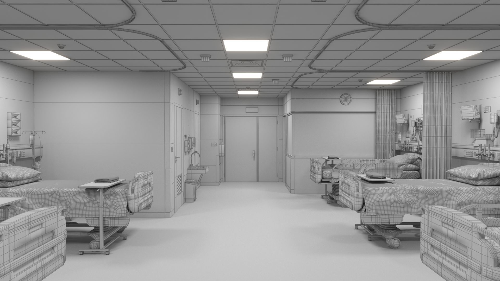 Hospital High Dependency Unit 3D model_16