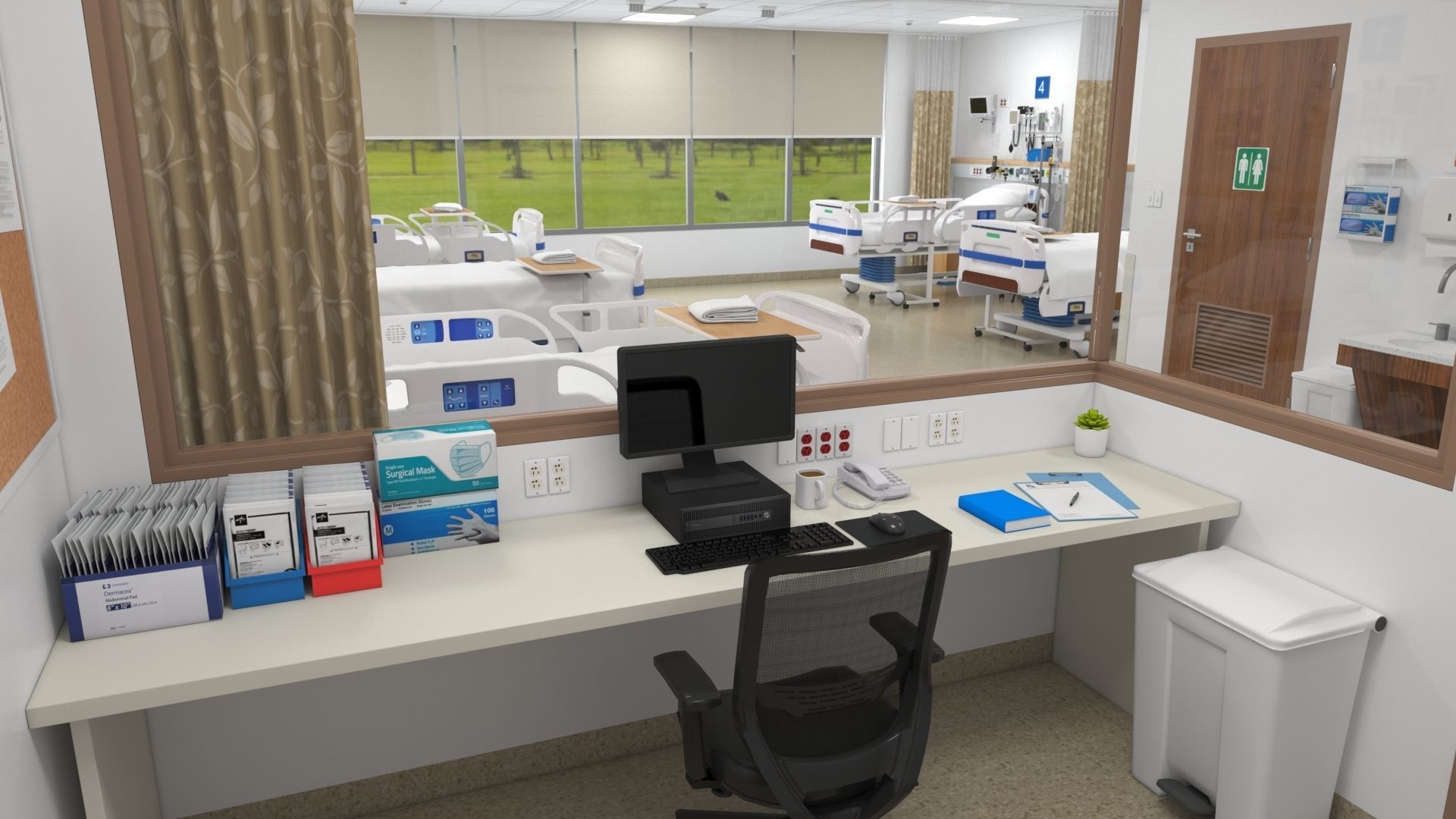 Hospital High Dependency Unit 3D model_9