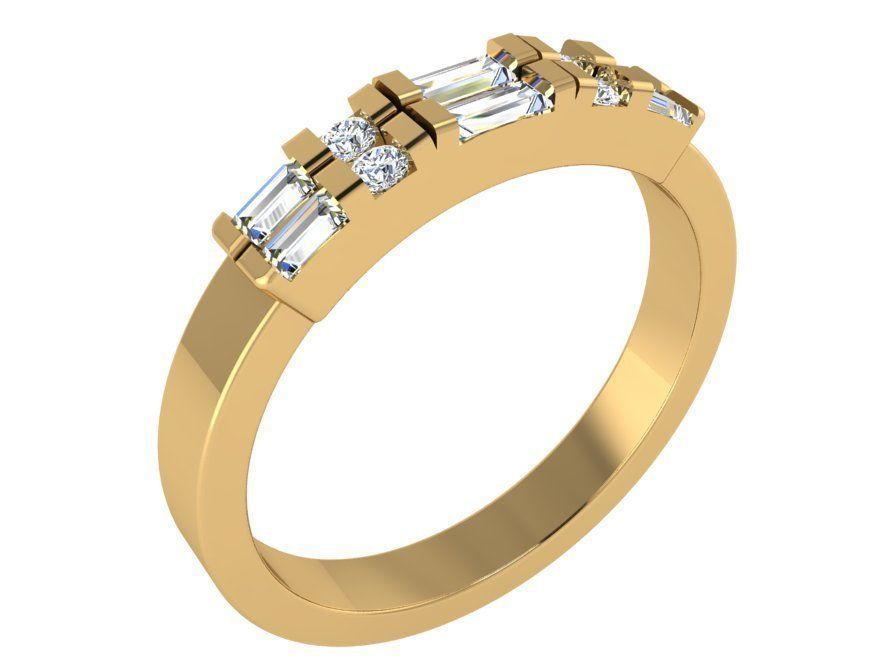 10-Stone Diamond ring 2796 3D print model 3D print model_1