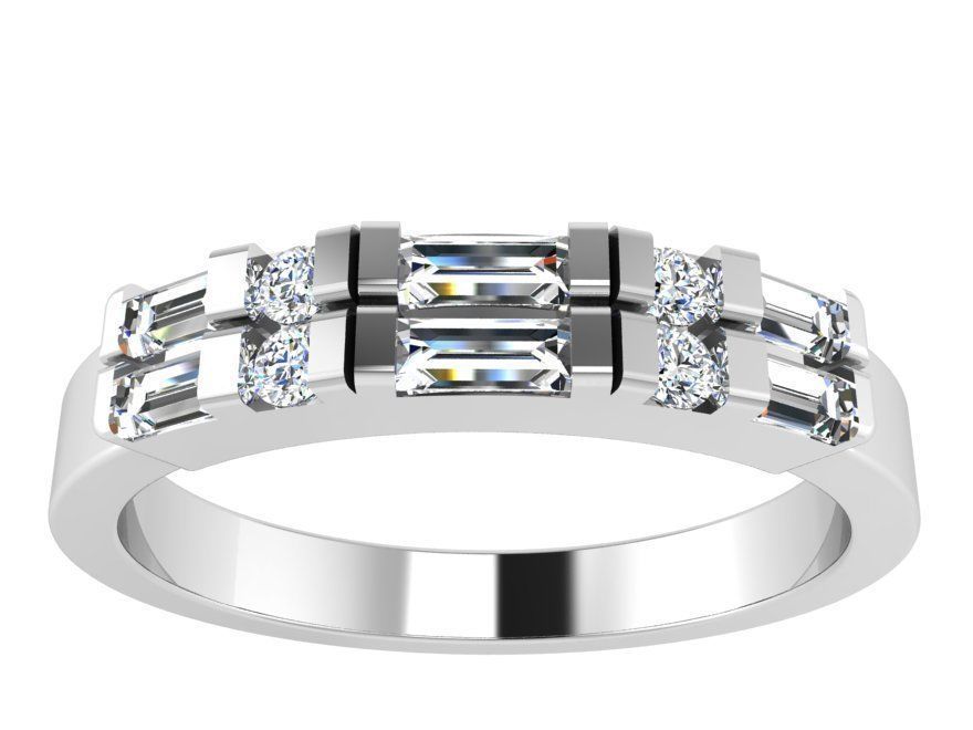 10-Stone Diamond ring 2796 3D print model 3D print model_2