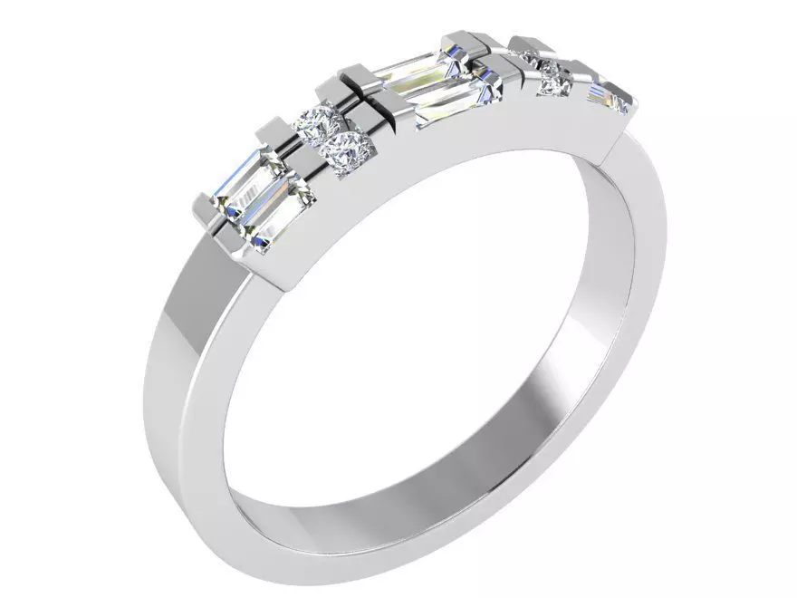 10-Stone Diamond ring 2796 3D print model 3D print model_0