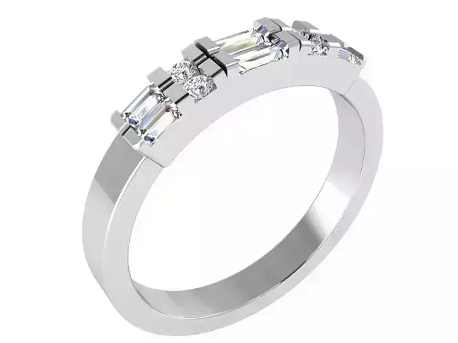 10-Stone Diamond ring 2796 3D print model