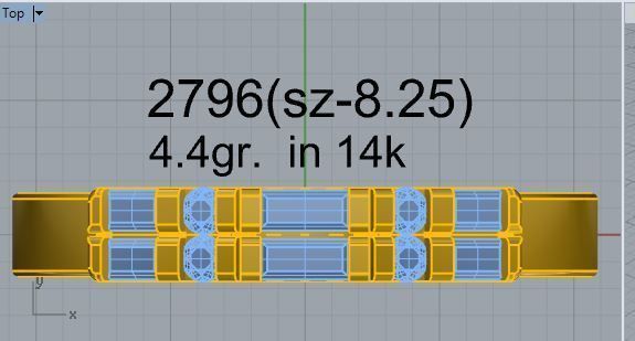 10-Stone Diamond ring 2796 3D print model 3D print model_4