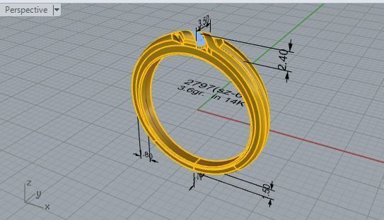 Smug Ring 2797 3D print model 3D print model_7