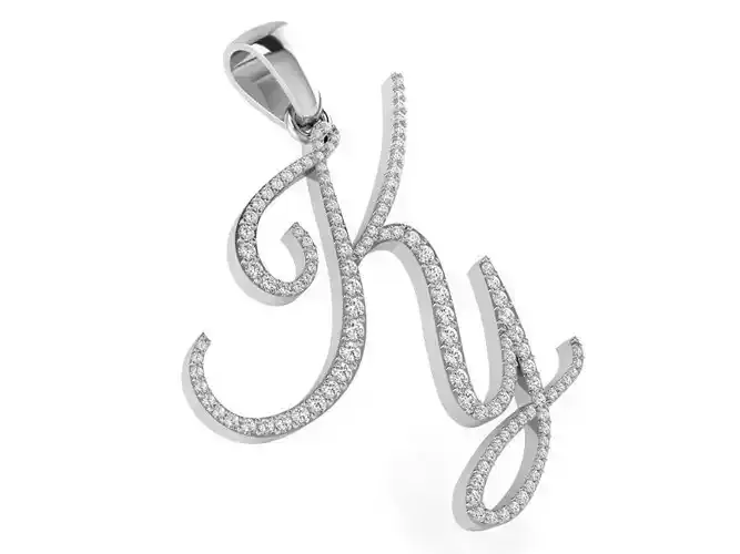 K Letter Pendant 2798 3D print model