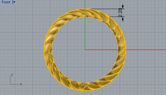 Textured ring 2800 3D print model 3D print model_5