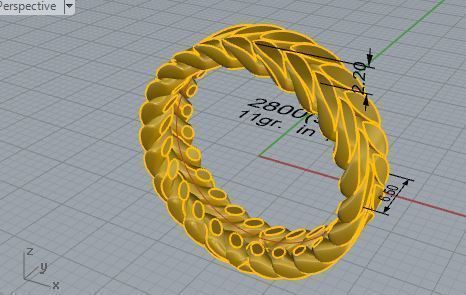 Textured ring 2800 3D print model 3D print model_7