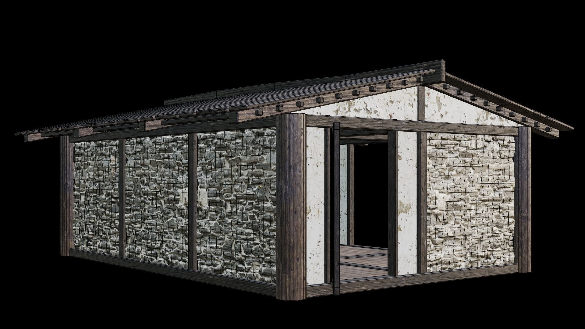 Medieval Houses 31- 4K Textures Game Ready Low-poly 3D model_5