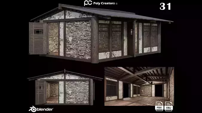 Medieval Houses 31- 4K Textures Game Ready