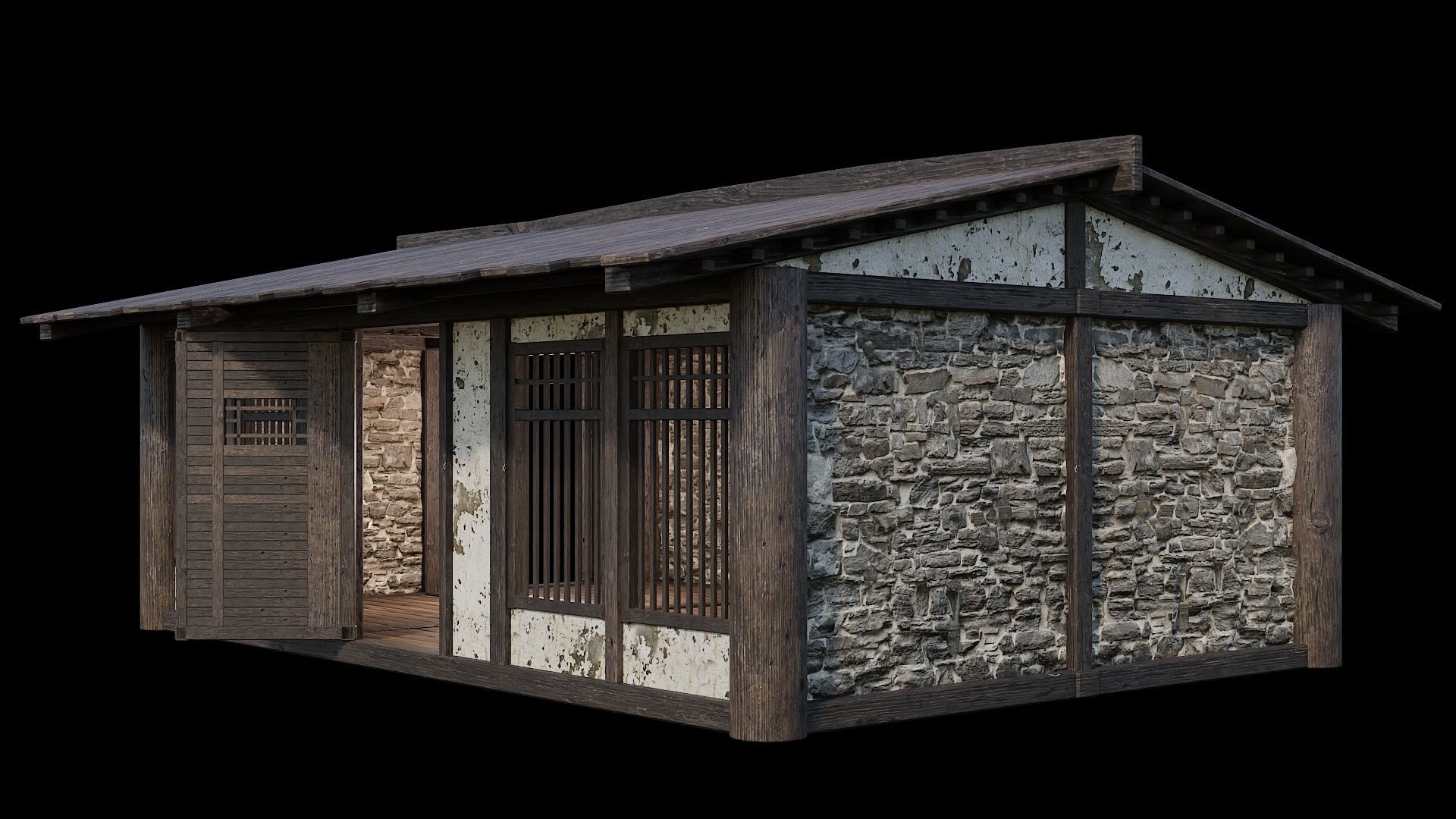 Medieval Houses 31- 4K Textures Game Ready Low-poly 3D model_9