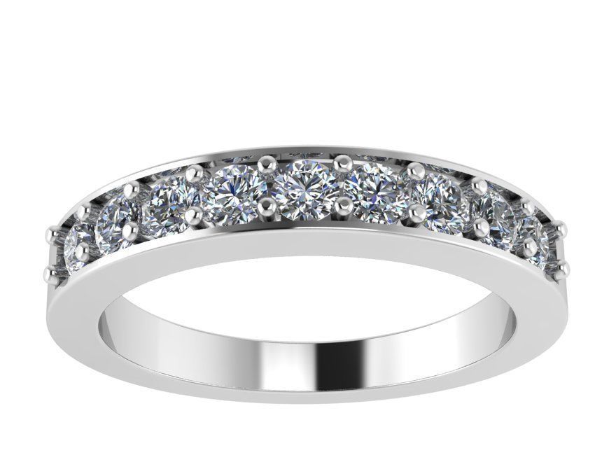 Round Diamond ring with small stones 2804 3D print model 3D print model_2