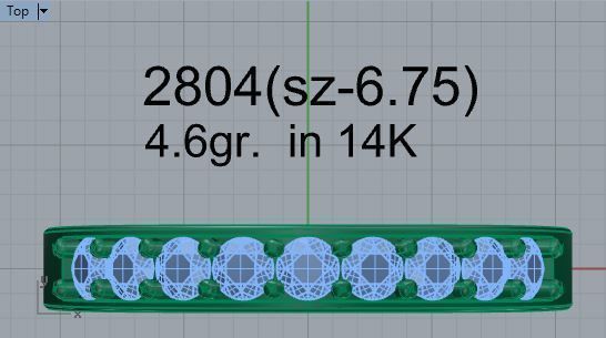 Round Diamond ring with small stones 2804 3D print model 3D print model_4