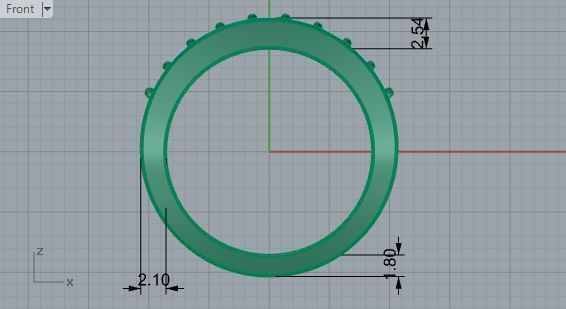 Round Diamond ring with small stones 2804 3D print model 3D print model_5