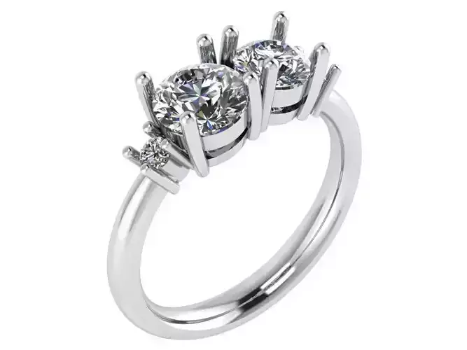 4-Stone Diamond ring 2805 3D print model