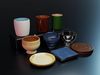 Tea Cups-Plates and Coffee Mugs-Cup Rings Low-poly 3D model_1