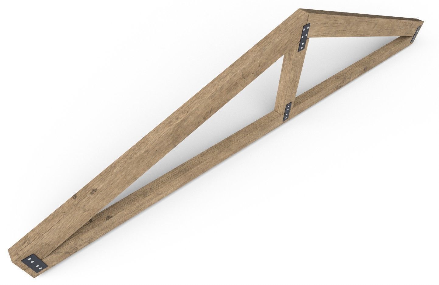 Wooden Roof Truss 01 Low-poly 3D model_6