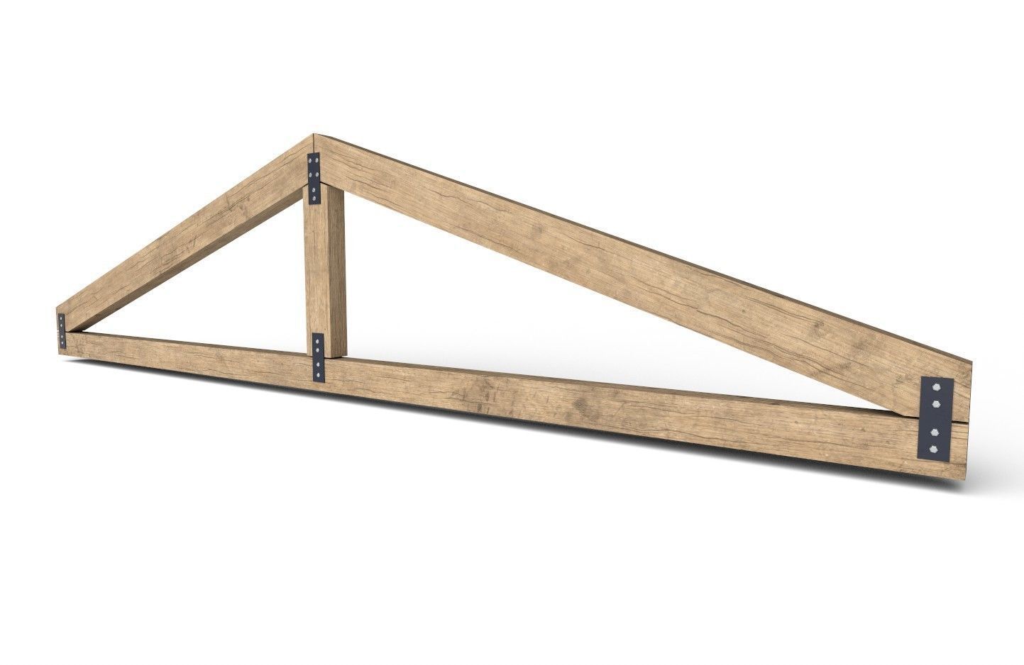Wooden Roof Truss 01 Low-poly 3D model_2