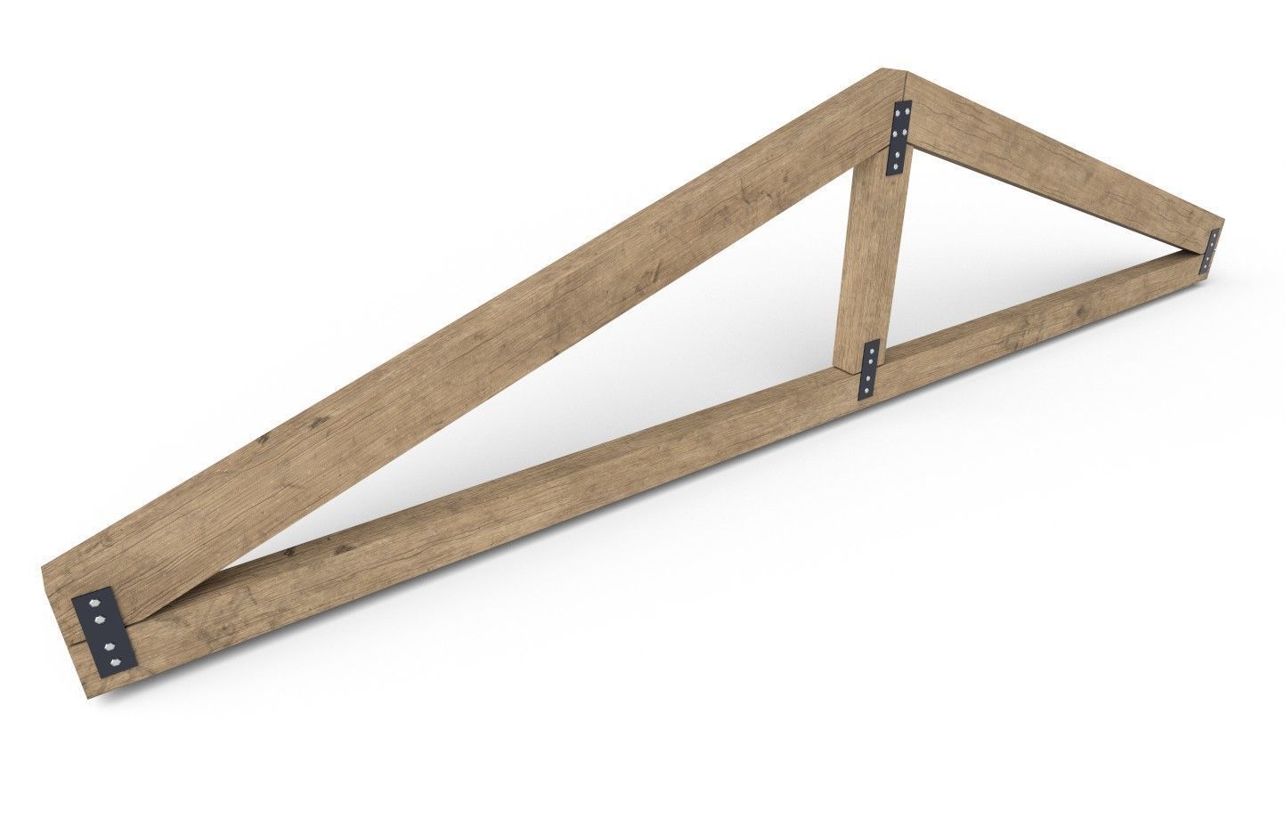 Wooden Roof Truss 01 Low-poly 3D model_7