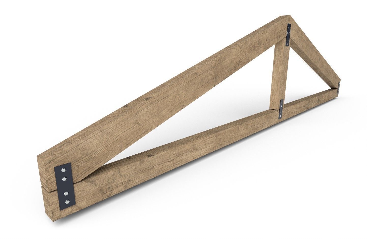Wooden Roof Truss 01 Low-poly 3D model_5