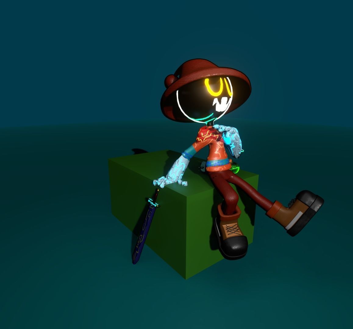 Shadow Character 1 The Adventurer Free 3D model_8
