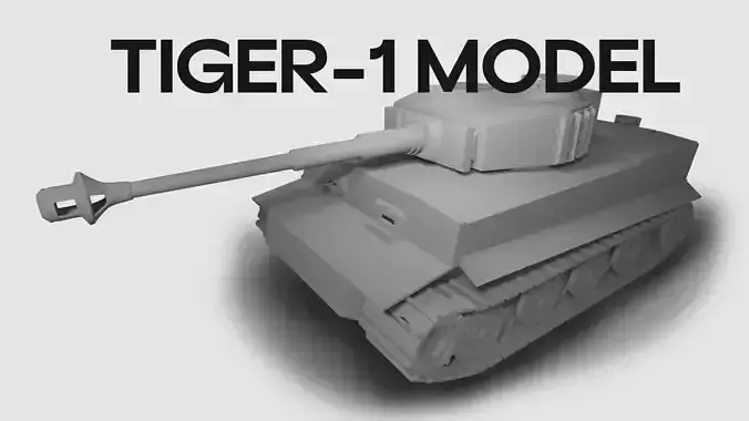 Tiger 1 Tank 3D Model game-ready Low-poly 3D model