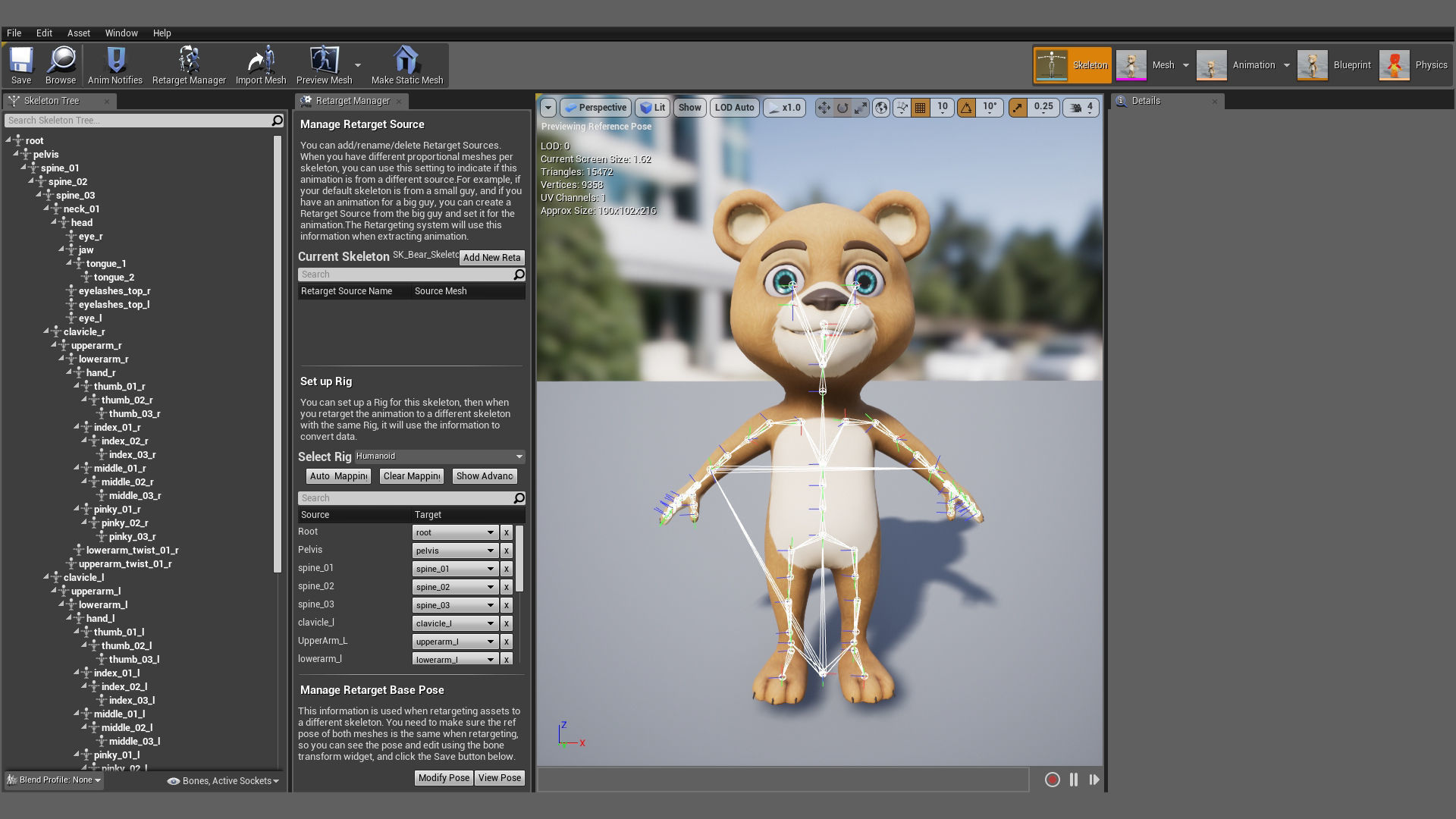 Cartoon Bear Nature Low-poly 3D model_6