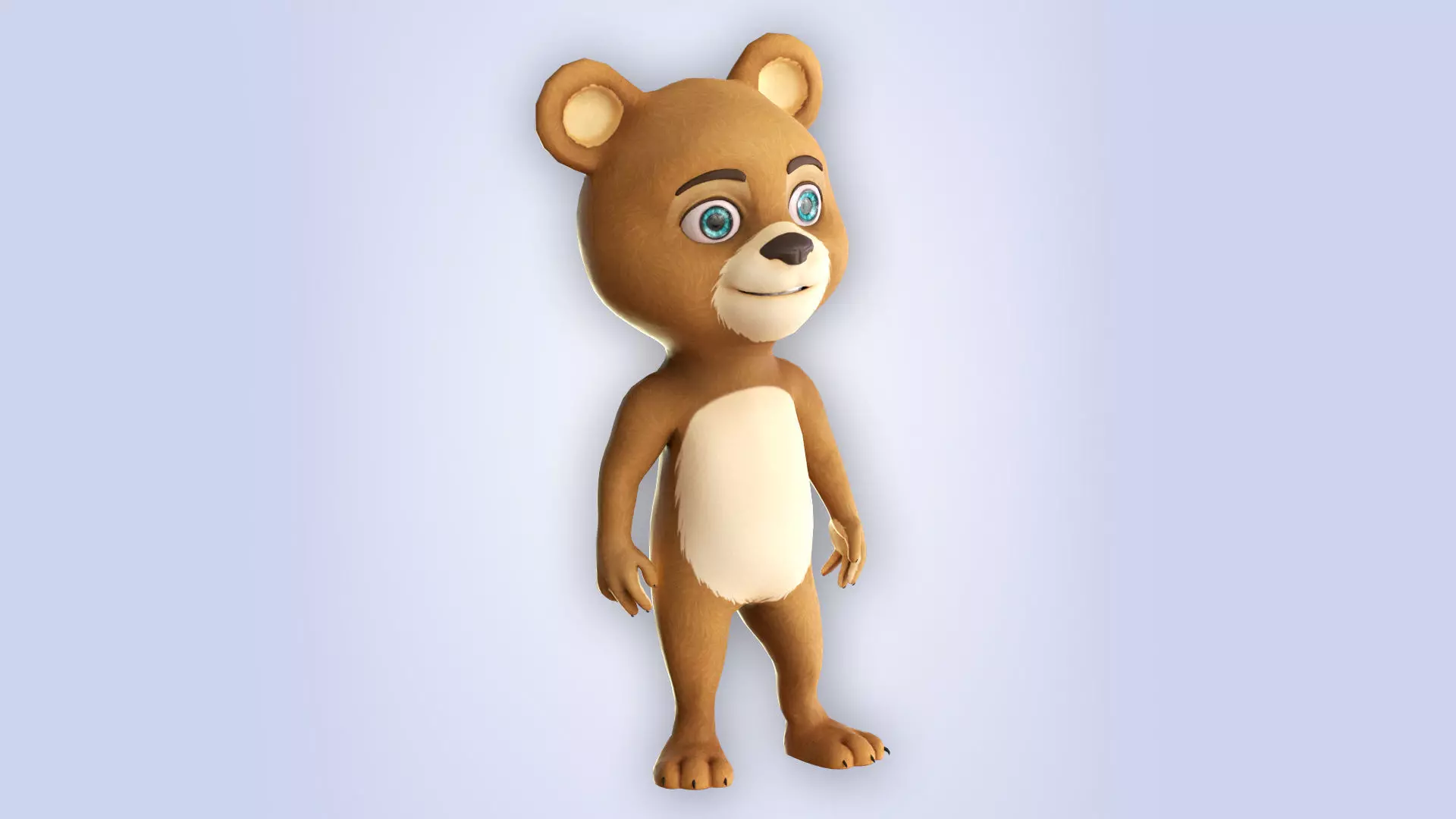 Cartoon Bear Nature Low-poly 3D model_0