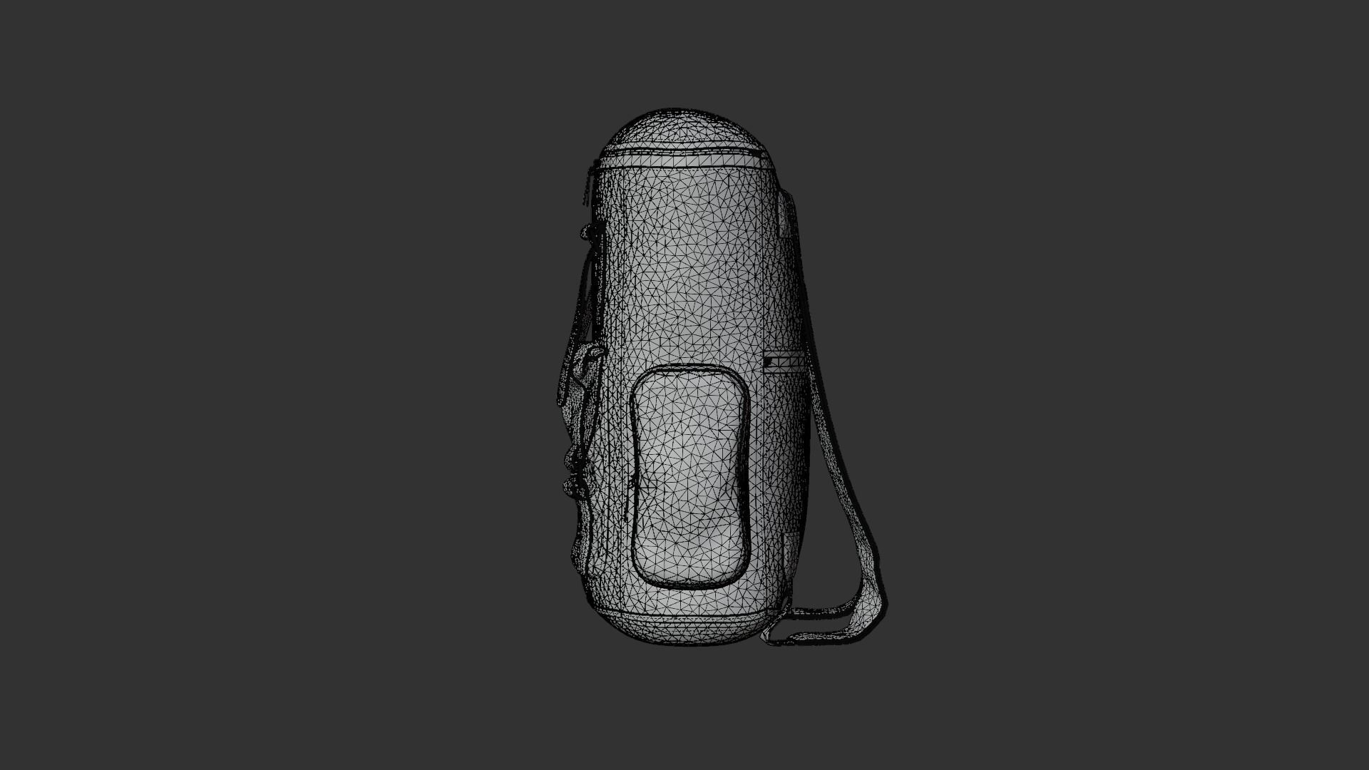 Leather backpack 3D model_7