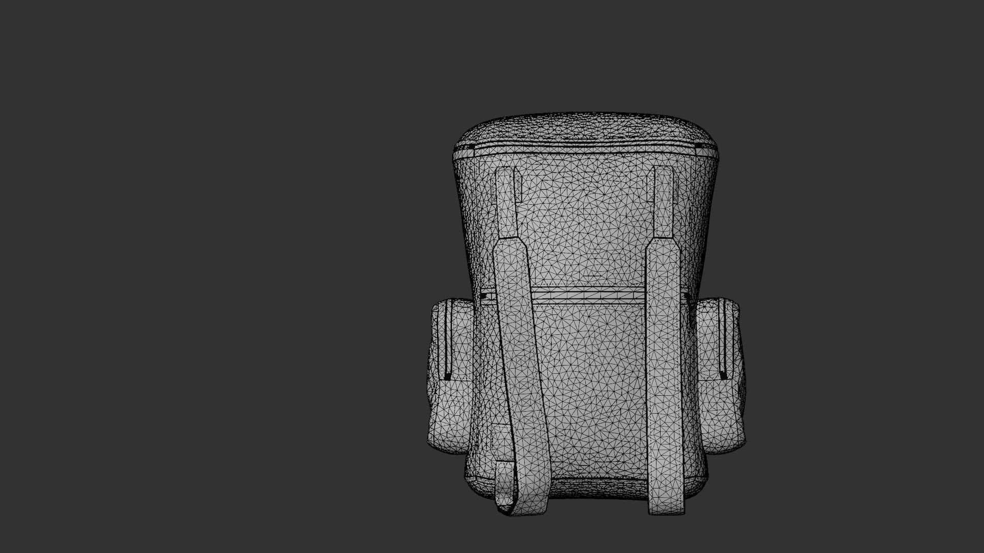 Leather backpack 3D model_9