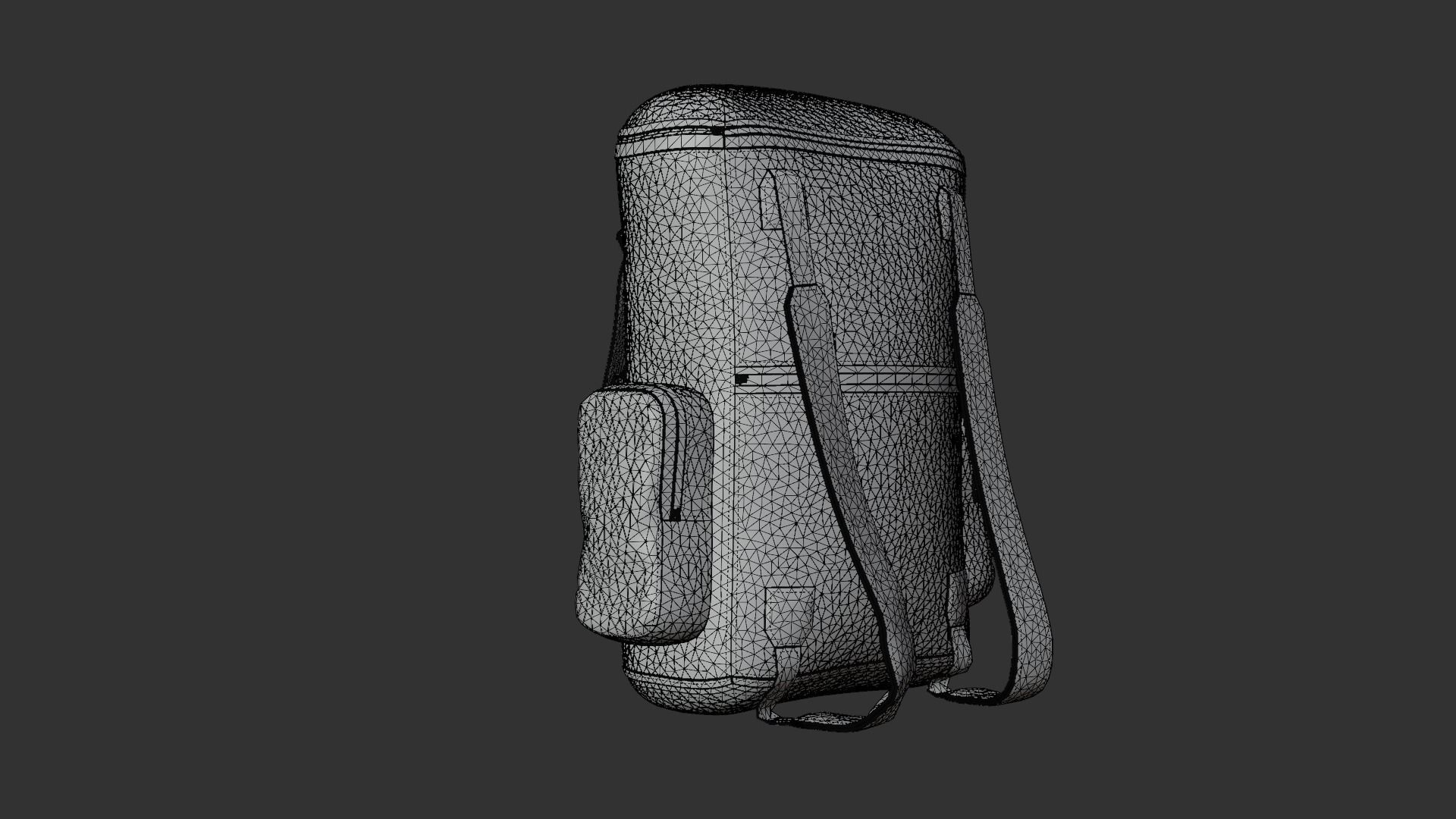 Leather backpack 3D model_8