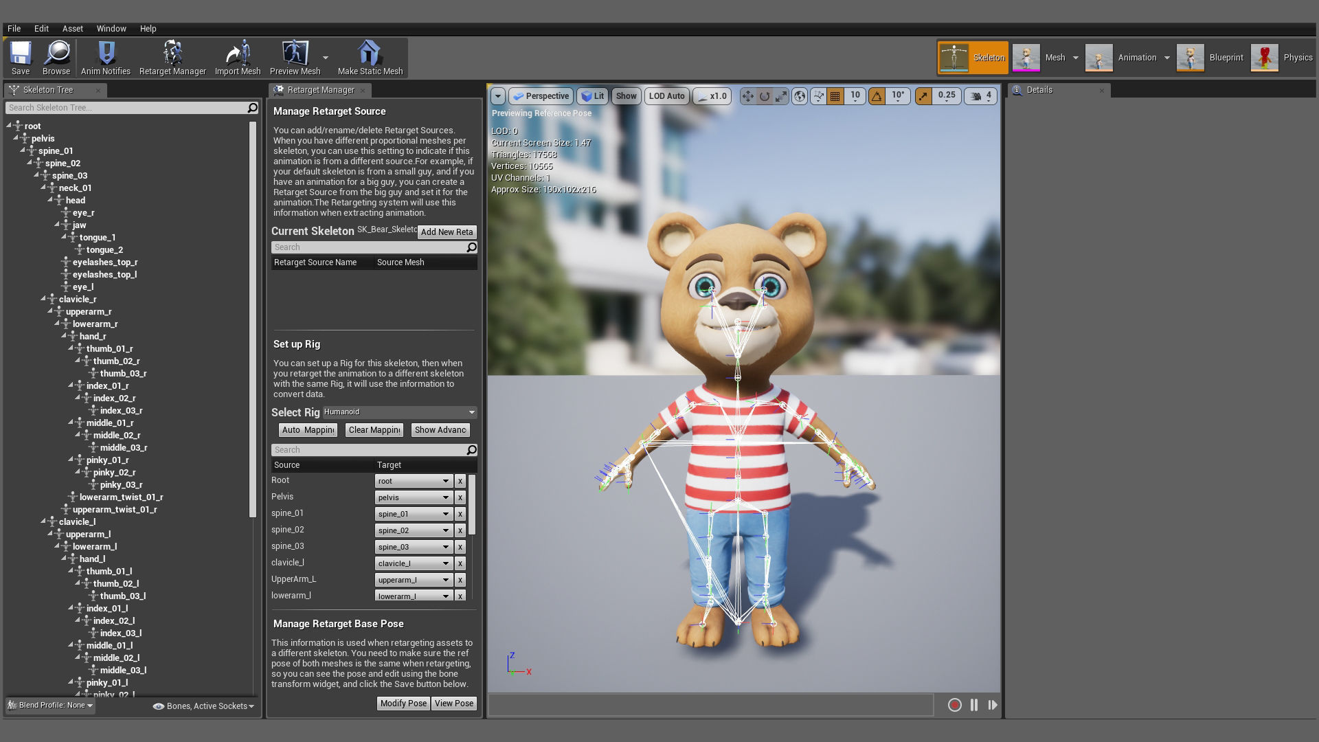 Cartoon Bear Cloth Low-poly 3D model_6