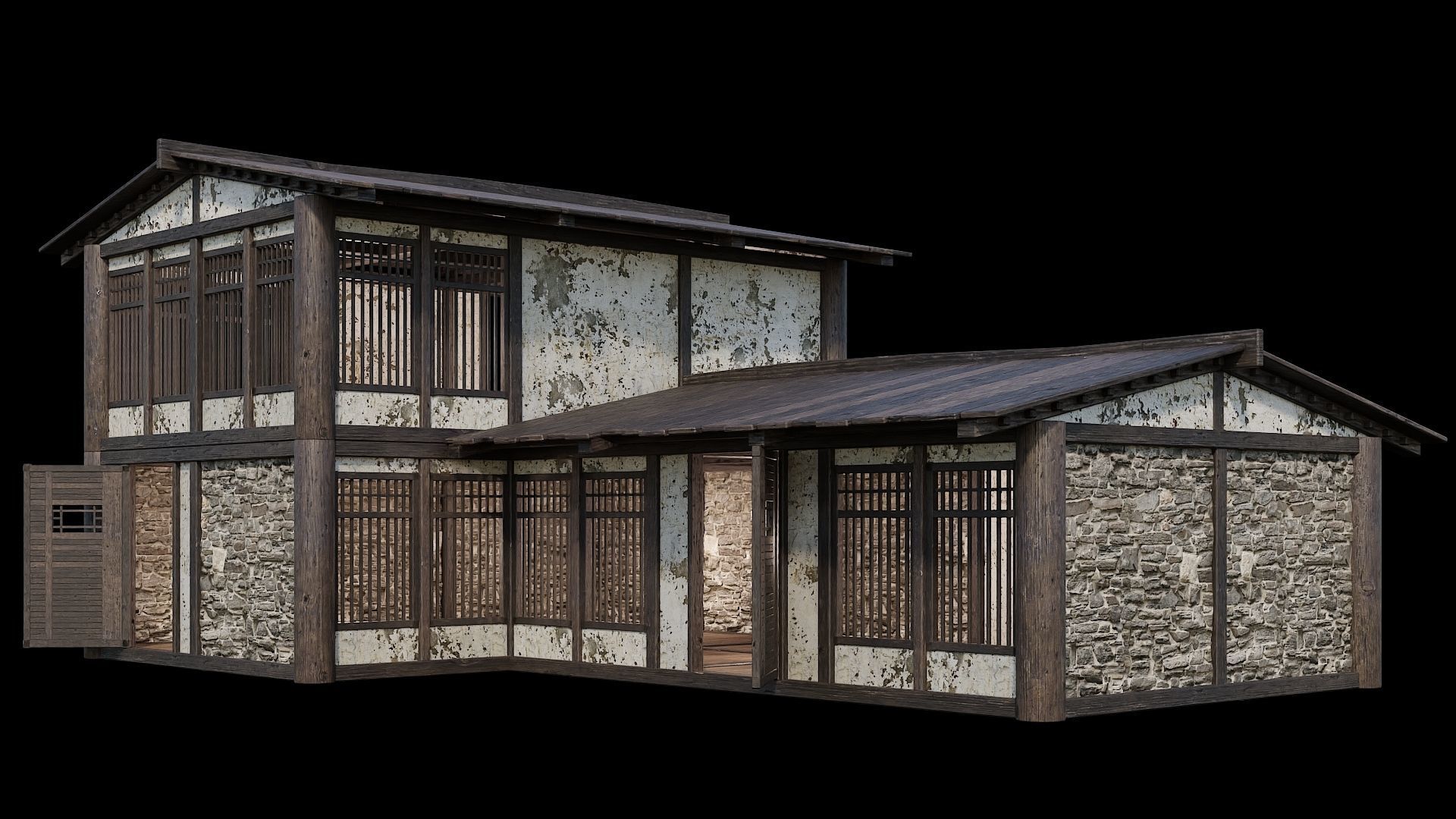 Medieval Houses 33- 4K Textures Game Ready Low-poly 3D model_2