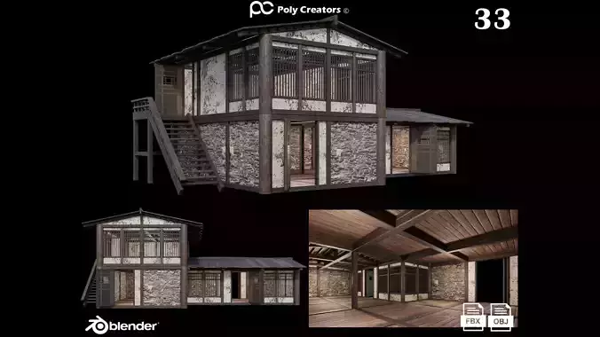 Medieval Houses 33- 4K Textures Game Ready