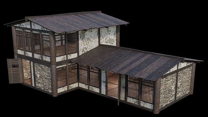 Medieval Houses 33- 4K Textures Game Ready Low-poly 3D model 7