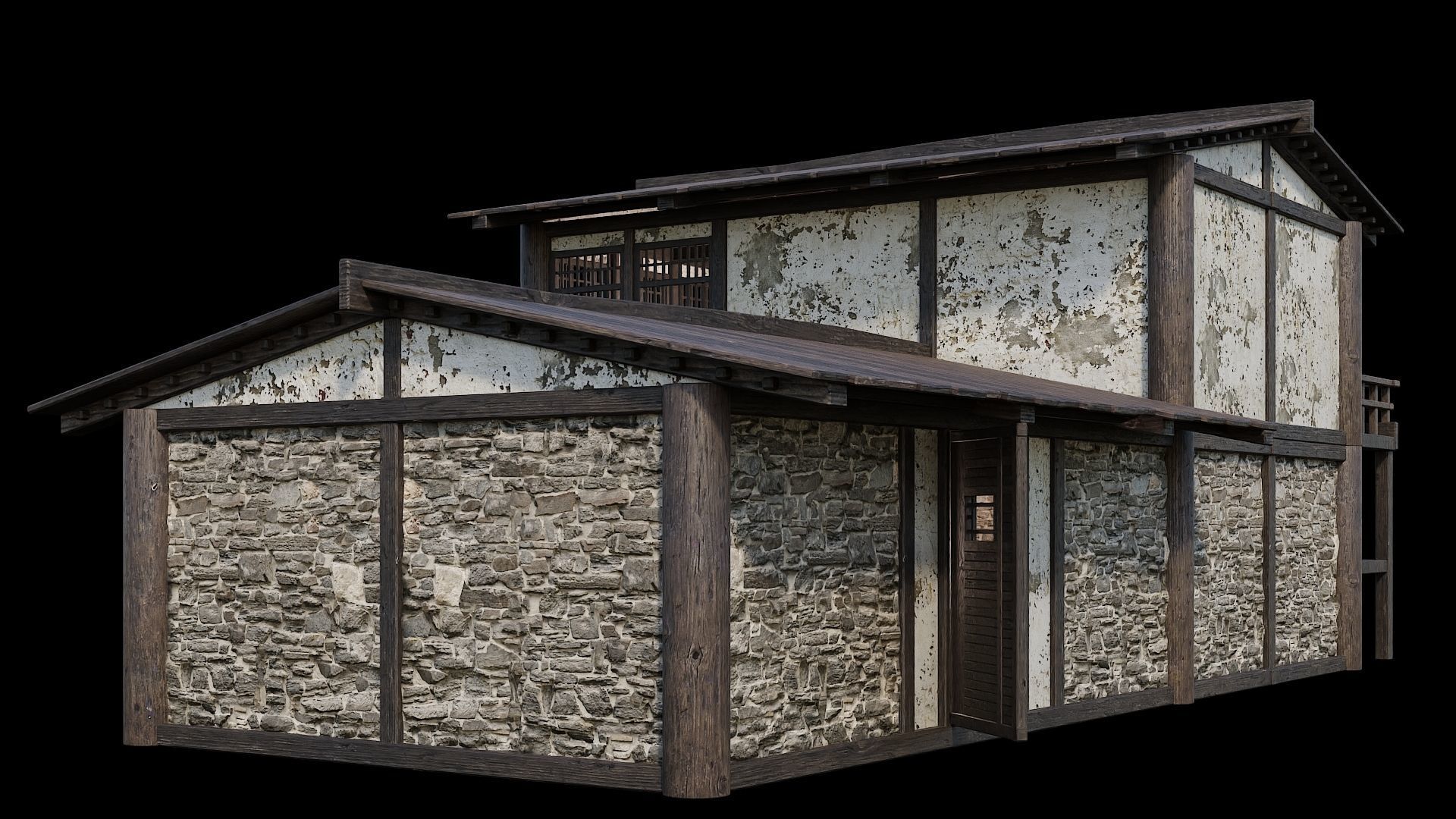 Medieval Houses 33- 4K Textures Game Ready Low-poly 3D model_8