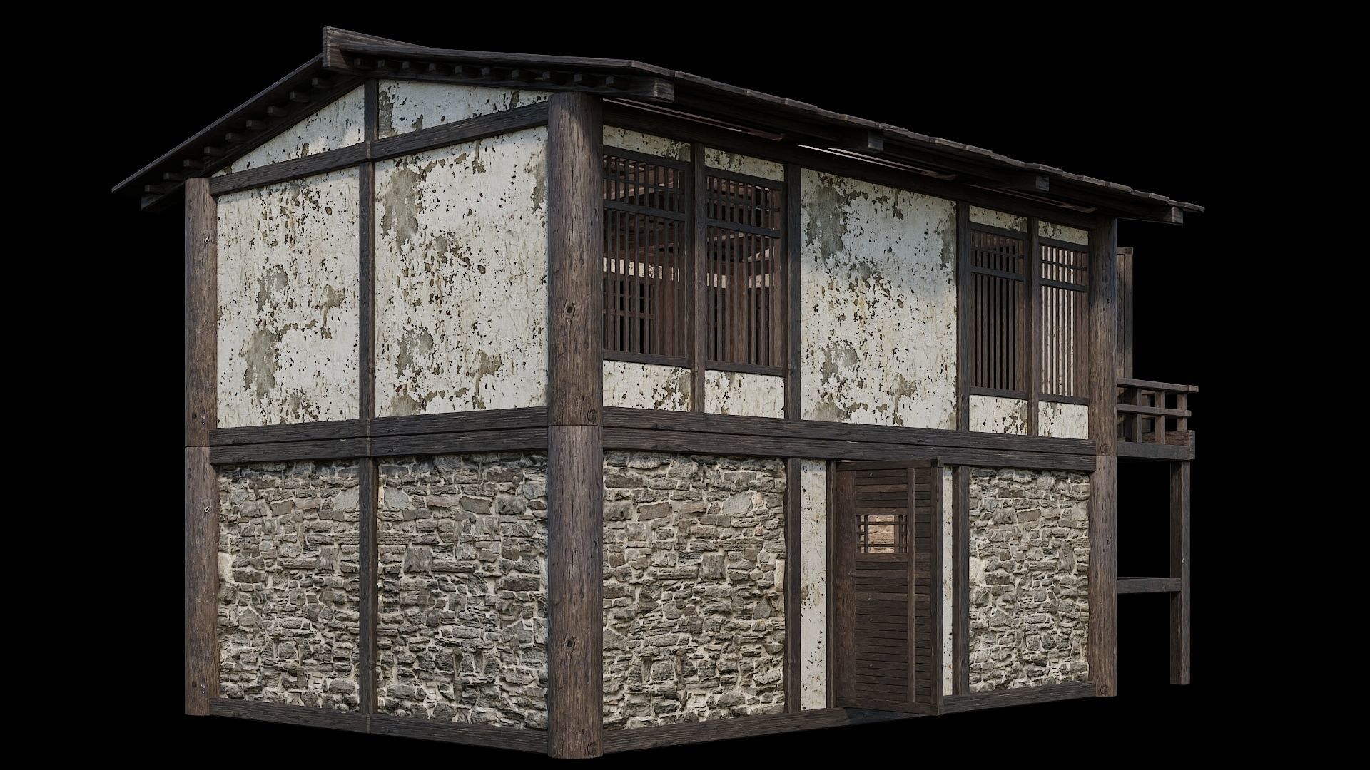 Medieval Houses 35- 4K Textures Game Ready Low-poly 3D model_8