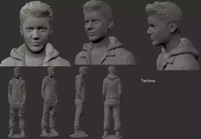 Justin Bieber Ultra Realistic 3d Print Full Body 3D print model