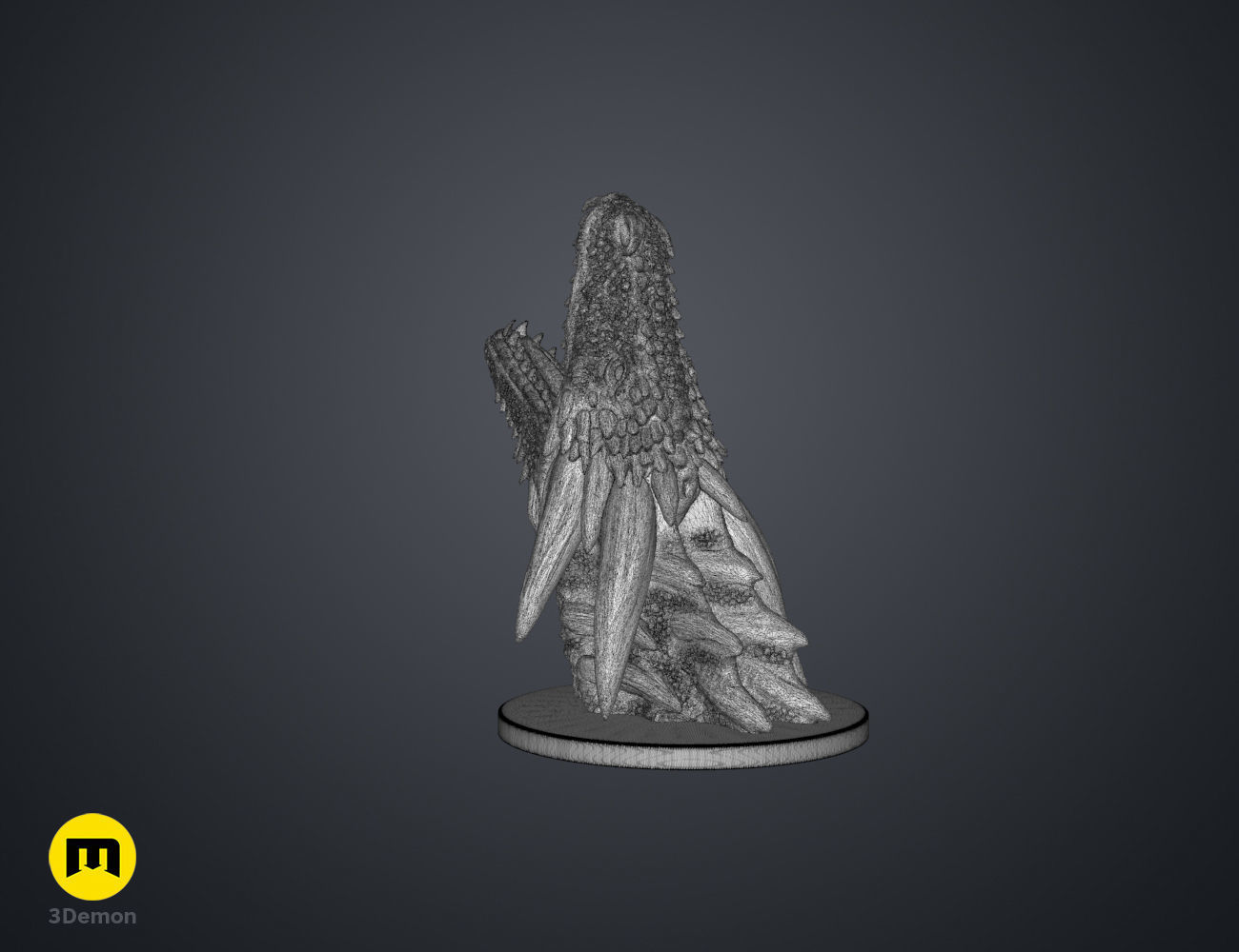 Dragon Head Stylus Stand - Game of Thrones 3D print model_7