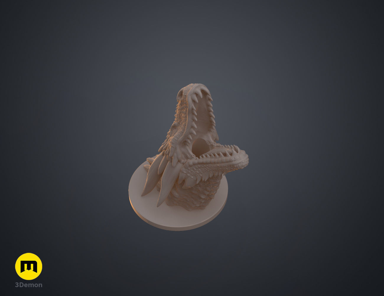 Dragon Head Stylus Stand - Game of Thrones 3D print model_5