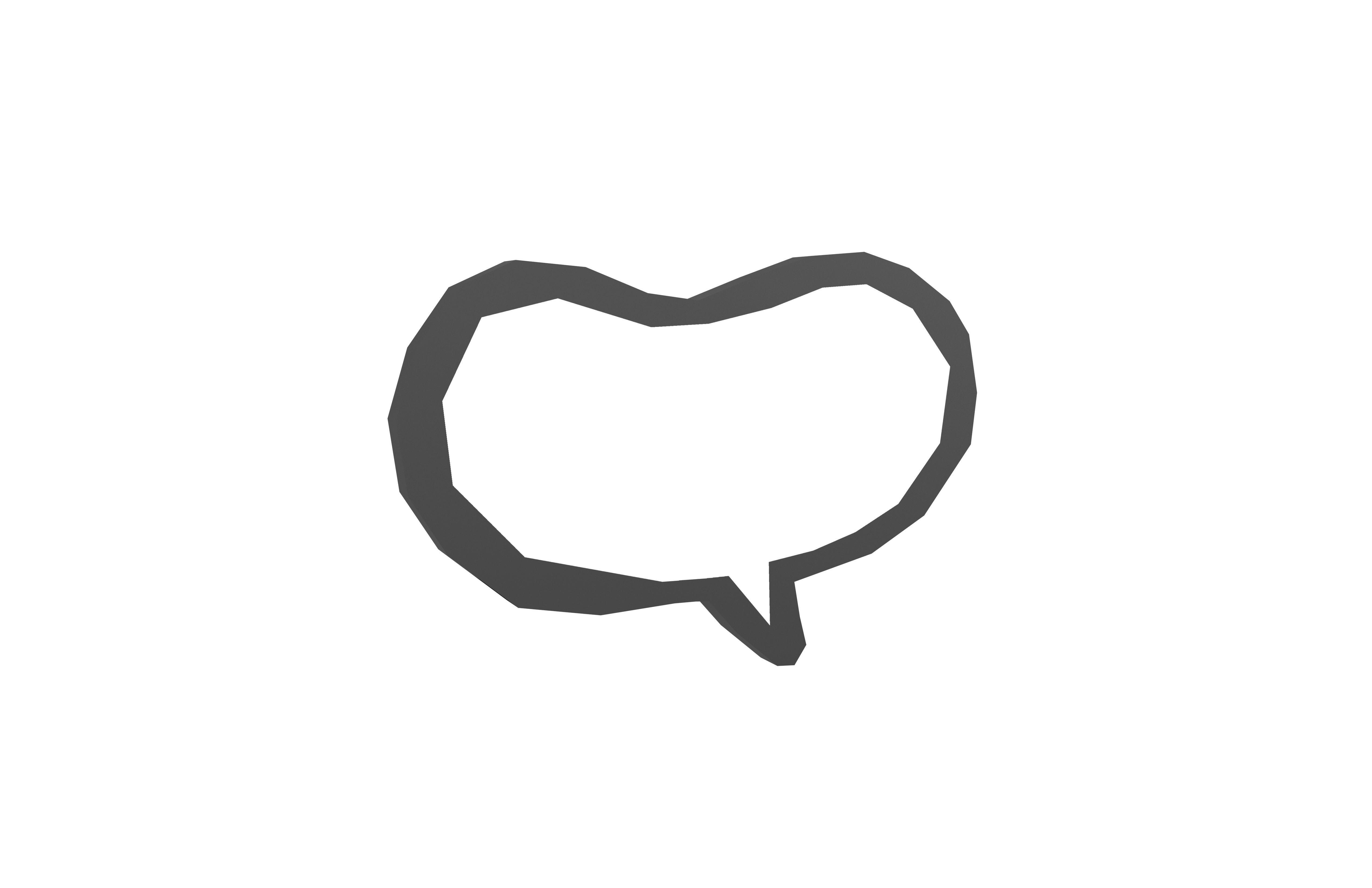 Speech Balloon v13 001 Low-poly 3D model_1