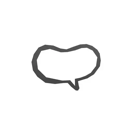 Speech Balloon v13 001 Low-poly 3D model