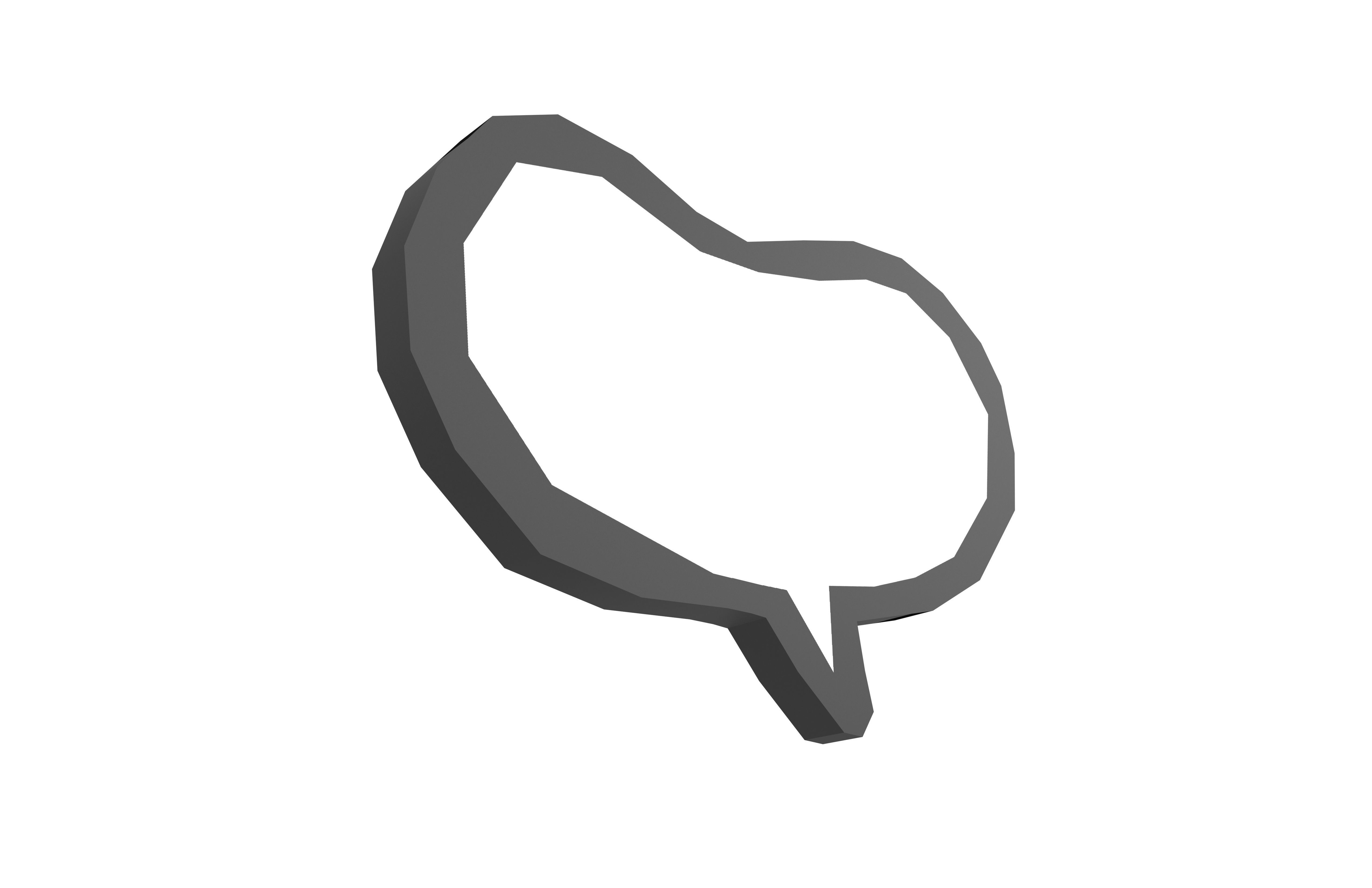 Speech Balloon v13 001 Low-poly 3D model_3