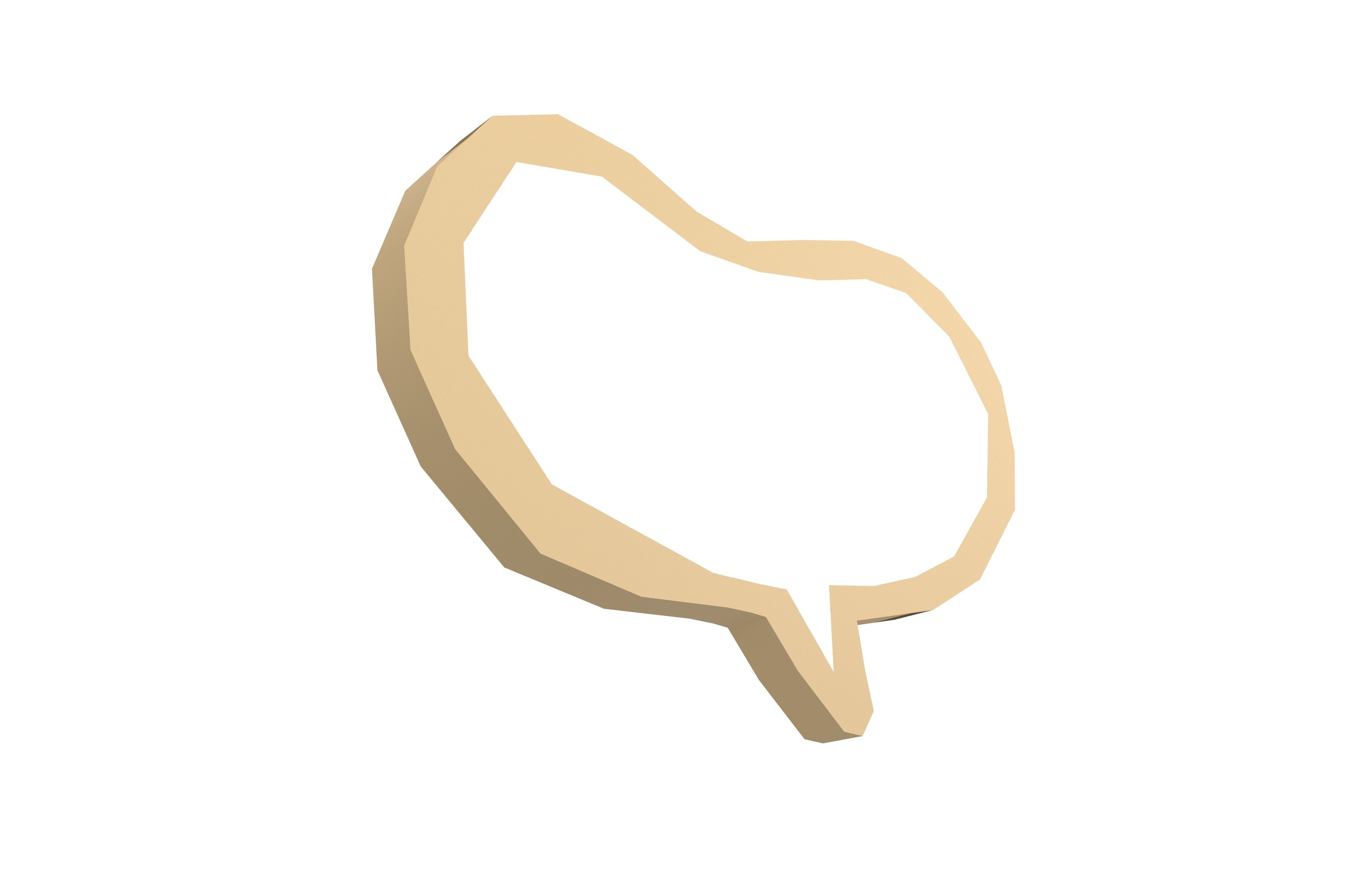 Speech Balloon v13 002 Low-poly 3D model_1
