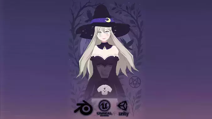 Witch Girl - 3D Anime Model