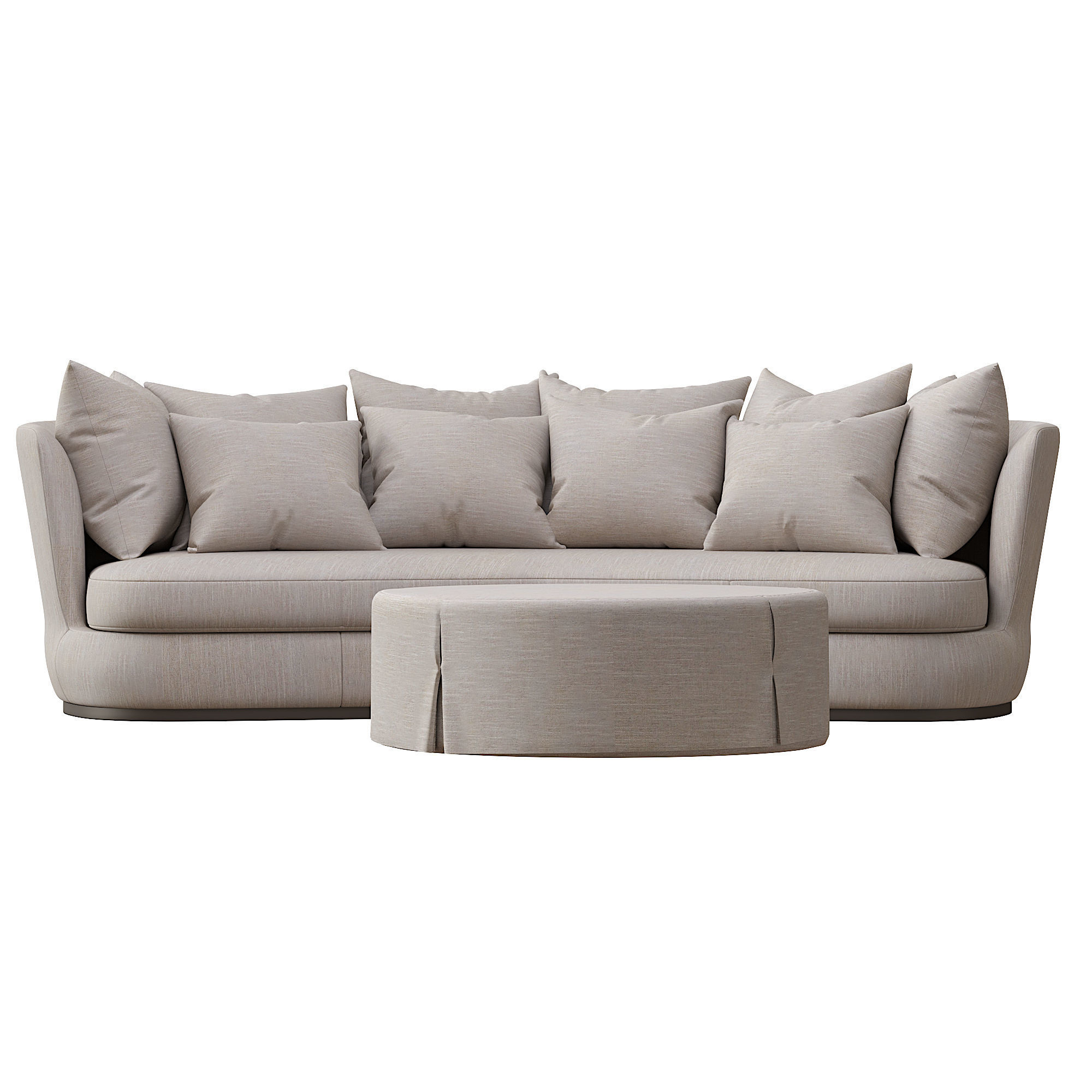 Apollo sofa  Low-poly 3D model_2