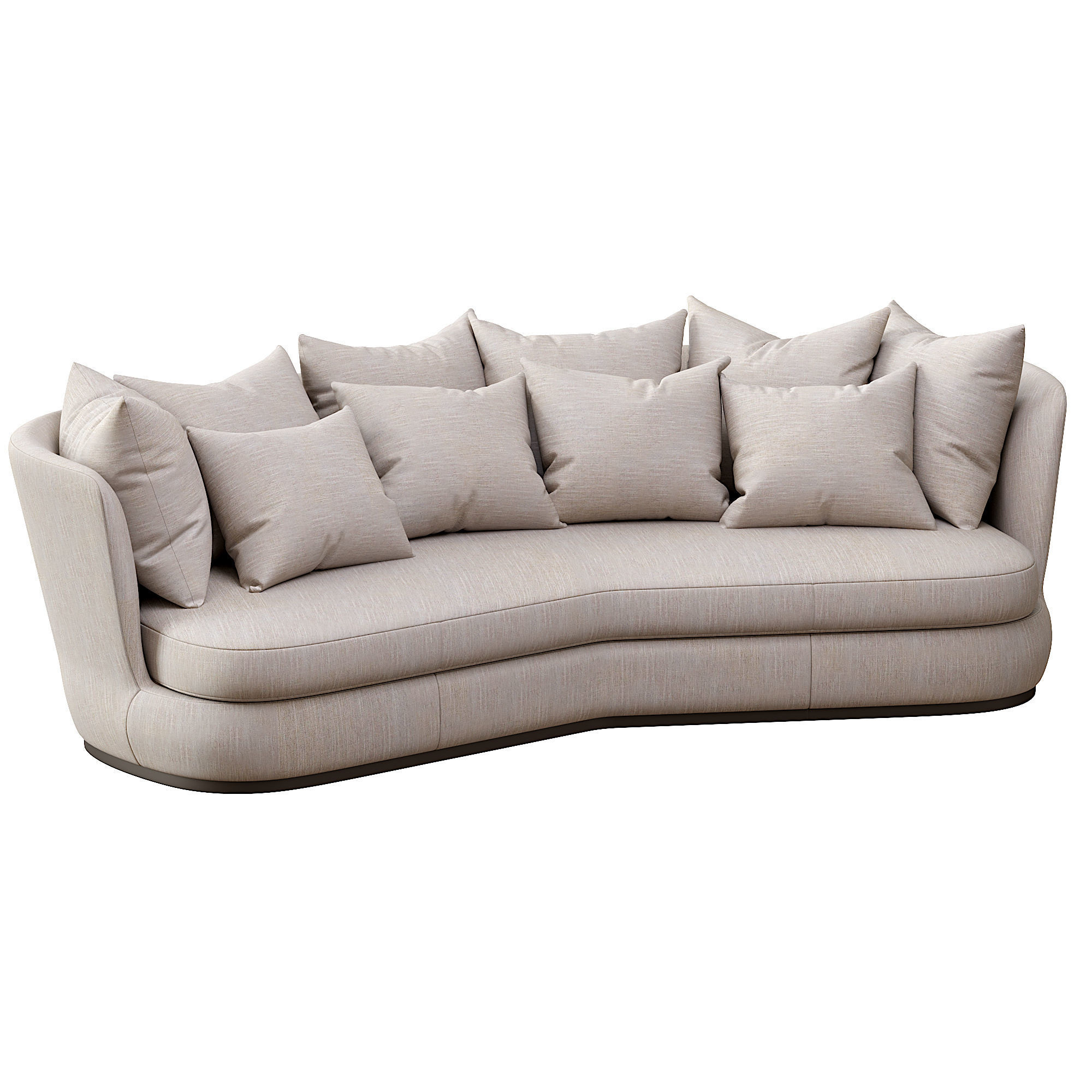 Apollo sofa  Low-poly 3D model_1