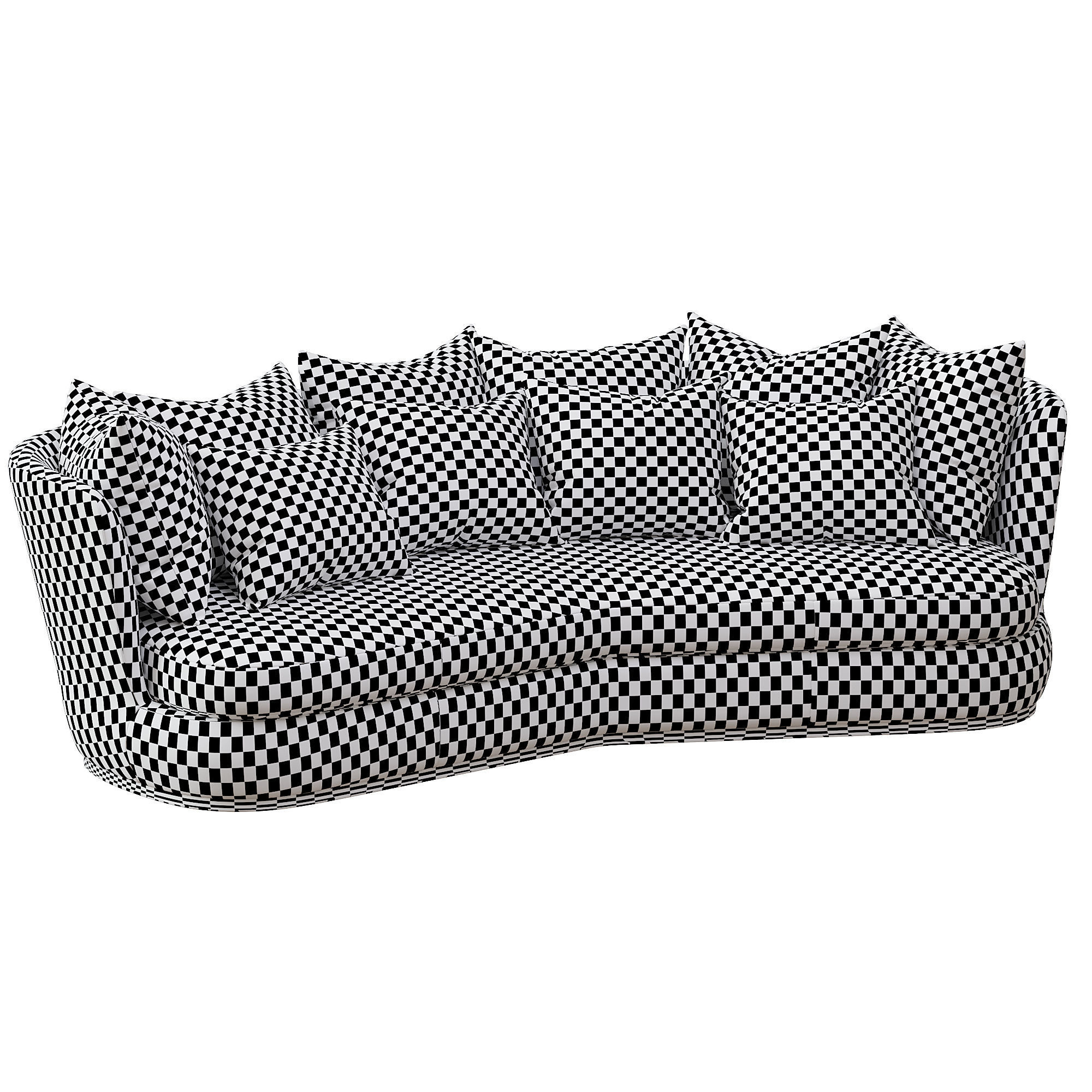 Apollo sofa  Low-poly 3D model_5