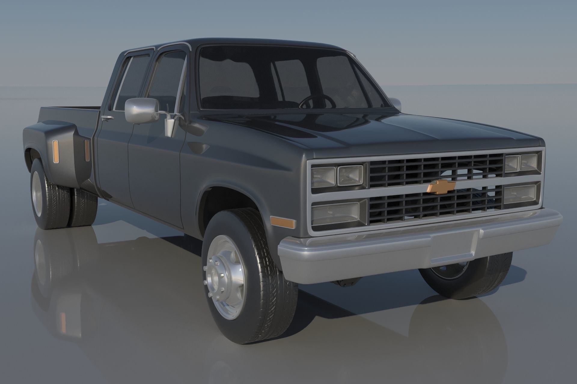 Chevrolet K30 Crew Cab 1975  3D print model_10